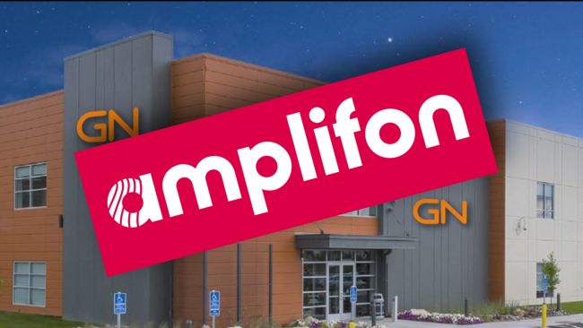 GN Hearing Zentrale mit Amplifon Logo überdeckt