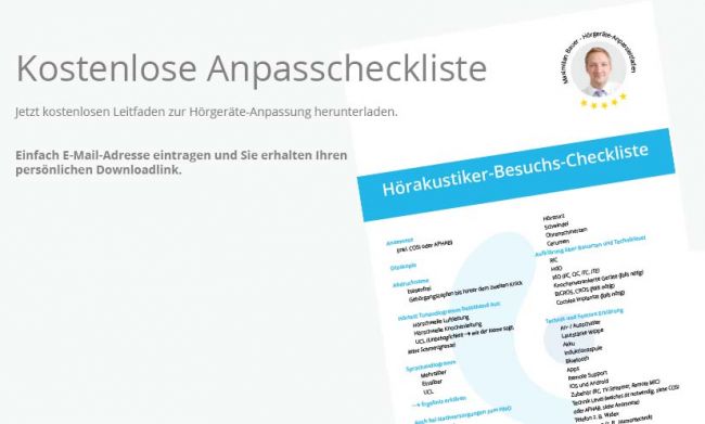 Vorschau der Hörgeräte-Anpasscheckliste für den optimalen Besuch beim Hörakustiker, inklusive Schritte und Tipps