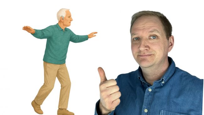 Symbol für das Zusammenspiel von Hören und Gleichgewicht